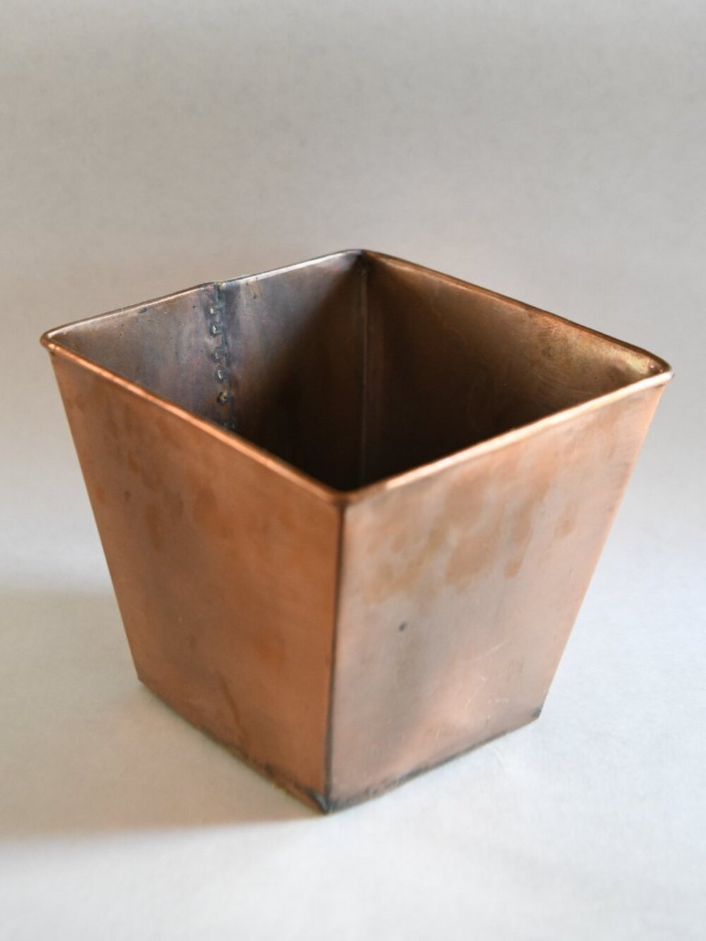 Copper Planter with brass welding